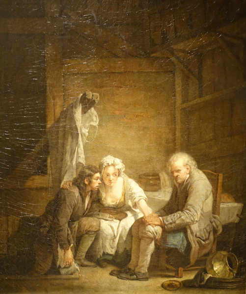 The blind man deceived by Greuze Jean Baptiste (1725-1805)