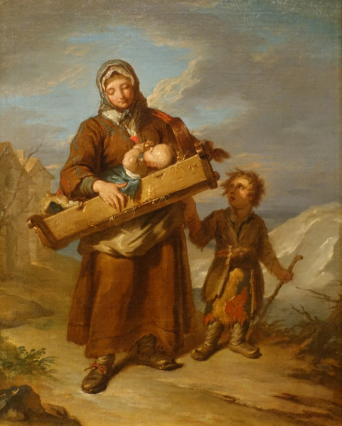 Savoyard woman with children