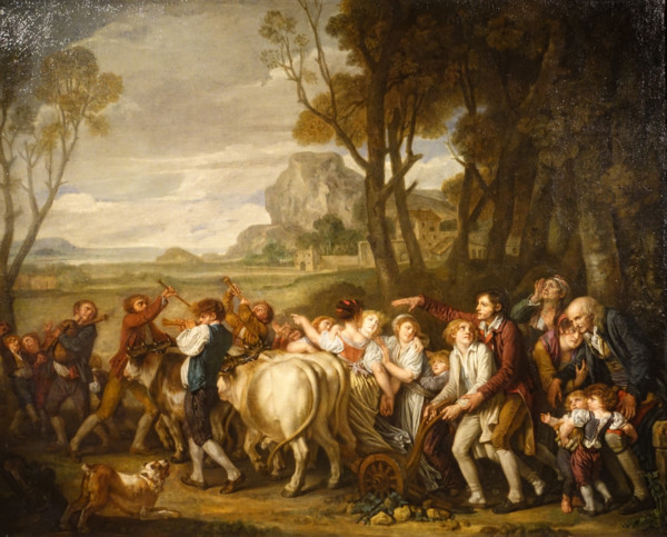 The first furrow by  Greuze Jean Baptiste (1725-1805)