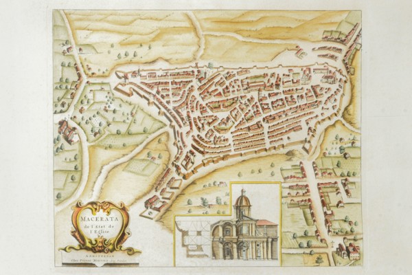 Pierre Mortier, Map of Macerata de l'Etat de l'Eglise, 17th century, engraving