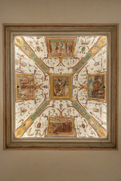 Castiglione del Lago, Italy, Umbria, province of Perugia, Lake Trasimeno, town center, Palazzo della Corgna, Hall of the Battle of Trasimeno