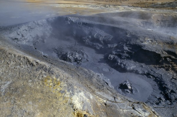 ICELAND, Lake Myvatn, "Namafjall, sulphur pool."