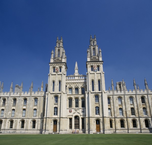 ENGLAND, Oxfordshire, Oxford, All Souls College with view of the Rear Quadrangle exterior.