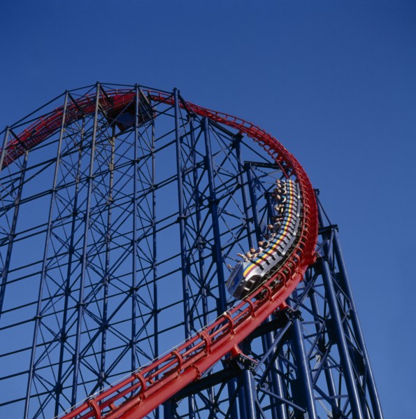 ENGLAND, Lancashire, Blackpool, The Big One Rollercoaster