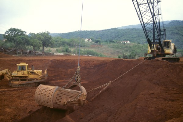WEST INDIES, Jamaica, Mandeville, Machinery at work in Bauxite mine