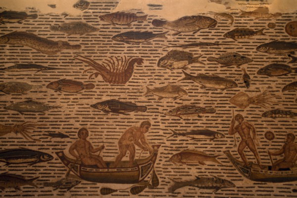 TUNISIA, Sousse , Roman mosaic dating from the 2nd Century AD depicting the richness and variety of