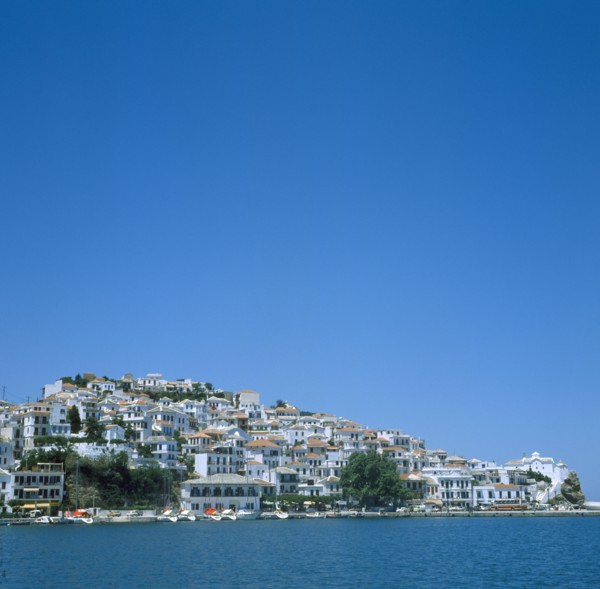 GREECE, Northern Sporades, Skopelos, View Across to Town