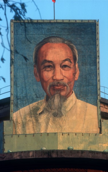 VIETNAM,   , Hanoi, Poster portrait of Ho Chi Minh