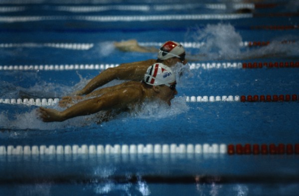 10086662 SPORT Water  Swimming Male swimmers doing butterfly stroke in world student games.