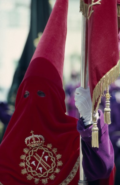 SPAIN, Andalucia, Hooded Easter Penitent