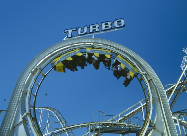 ENGLAND, East Sussex , Brighton, Brighton Pier Turbo Rollercoaster