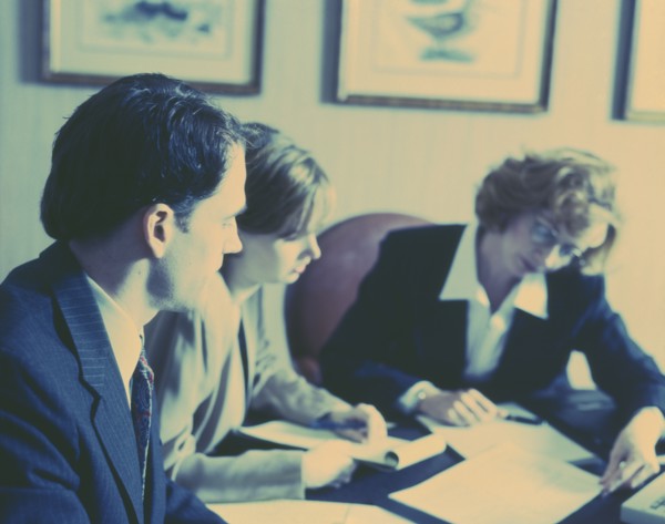 BUSINESS , Conference, Two women & man at business meeting