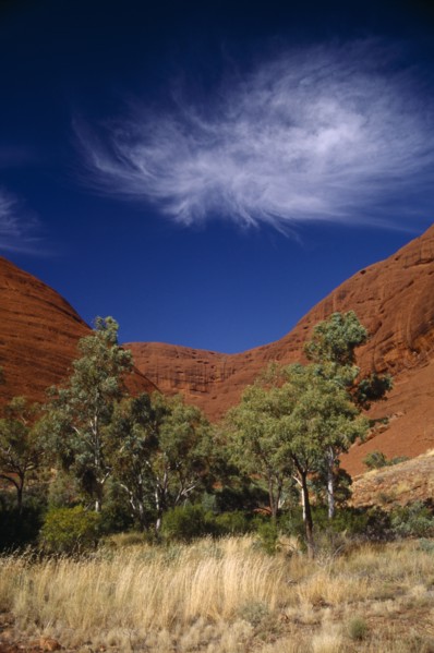 AUSTRALIA, Northern Territory, The Olgas, "Also known as Katatjuta, meaning Many Heads. Large red