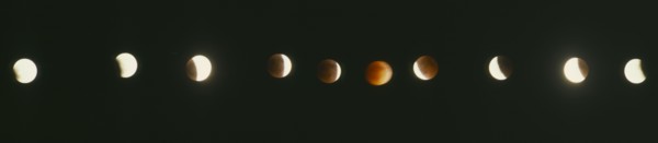 SPACE, Moon, Eclipse, Full eclipse of the moon August 11 1999