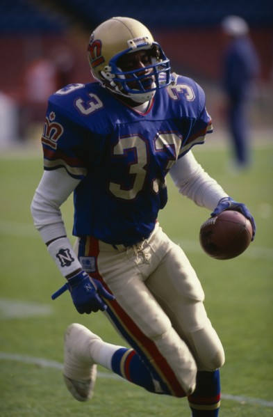 10018480 SPORT Ball Games American Football Player from the London Monarchs Dedrick Dodge at Wembley stadium  London  England.