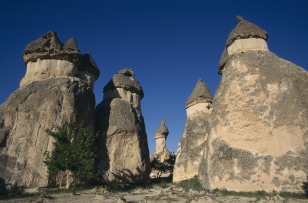 TURKEY, Cappadocia Goreme, Cave houses  Fairy chimneys