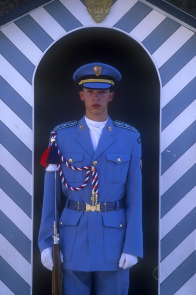 CZECH REPUBLIC, Prague , Sentry outside Prague Castle