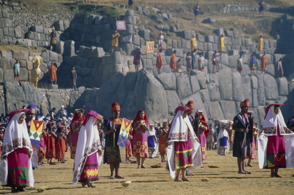 PERU, Cusco Department, Sacsayhuman, "Inti Raymi, the Inca festival of the winter solstice, enacted