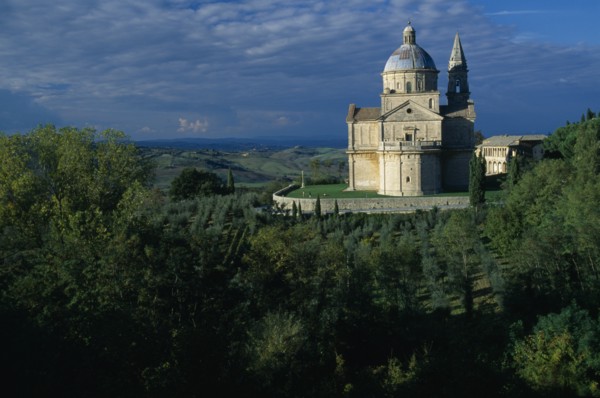 ITALY, Tuscany, Montepulciano, "Tempio di San Biagio, High Renaissance church with domed roof