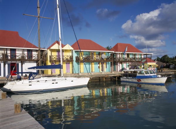 WEST INDIES, Antigua, St Johns, "Redcliffe Quay.  Area of restored historical buildings, boats
