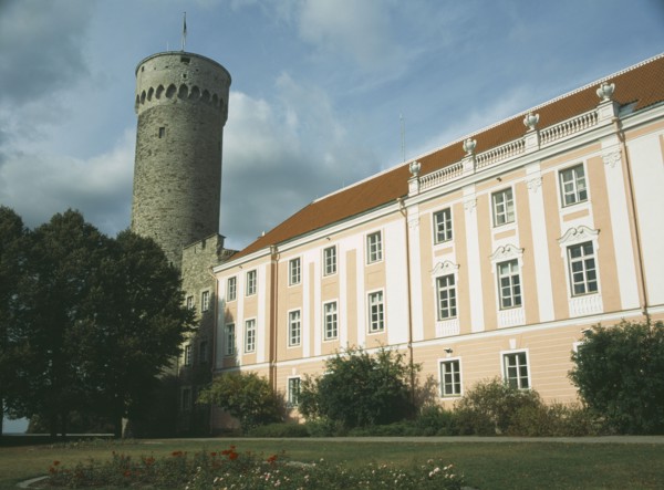 ESTONIA, Tallinn, "Toompea loss Castle and Pikk Hermann, main corner tower."