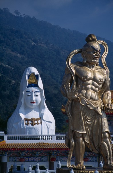 MALAYSIA, Penang, Kek Lok Si Temple, Temple statues.