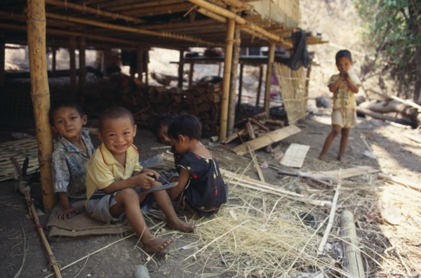 THAILAND, North, Mae Sai, Karen refugee children