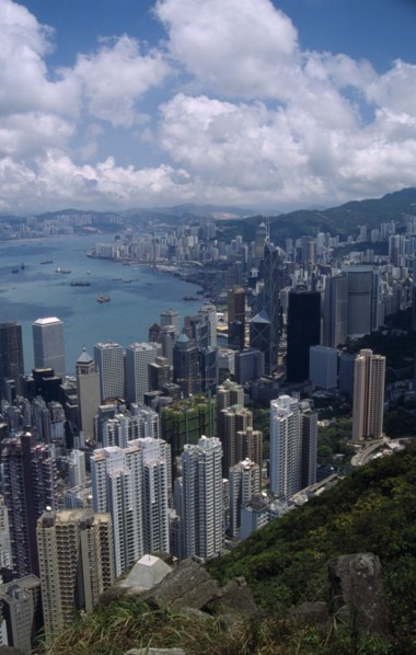 HONG KONG, General View, Looking over skyscrapers from Victoria Peak