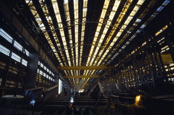 SOUTH KOREA, Ulsan, Interior of Hyundai shipyard