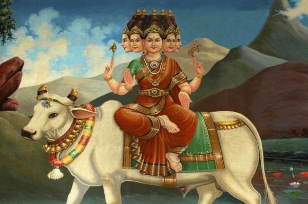 SINGAPORE, Central, Chinatown, Sri Mariamman Temple. Detail of brightly coloured Hindu painting