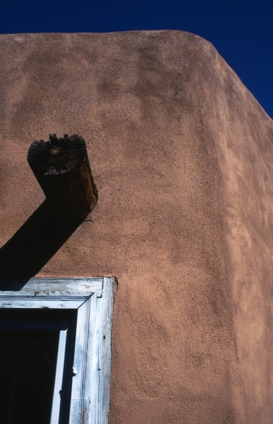 USA, New Mexico, Santa Fe, Detail of typical adobe architecture