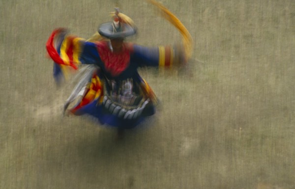 BHUTAN, Tsechu, Dancer at the Heyphu festival