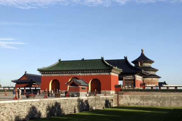 CHINA, Beijing, Tiantan Park, aka The Temple of Heaven. View of the Hall of Prayer for Good