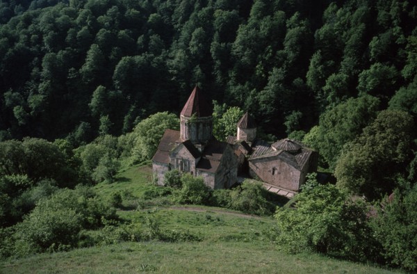 ARMENIA, Dilijan Region, Hrazdan, Thirteenth century church amongst trees.