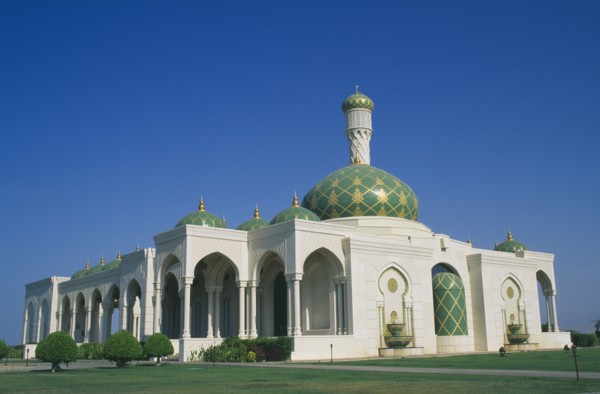 OMAN, Muscat, Al Zalfar Mosque exterior.