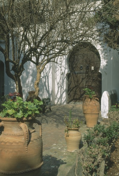 MOROCCO, Tangier, Garden of Dar el Makhzen palace