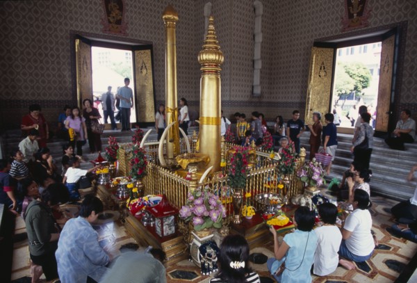 THAILAND, South, Bangkok, Wat Meuang the City pillar the most important animist shrine in Bangkok