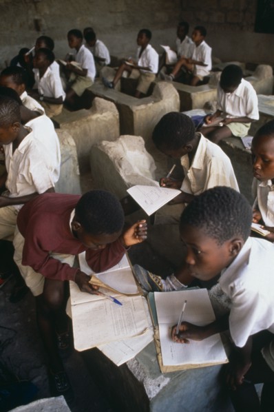 TANZANIA, Education, Schoolchildren in classroom.