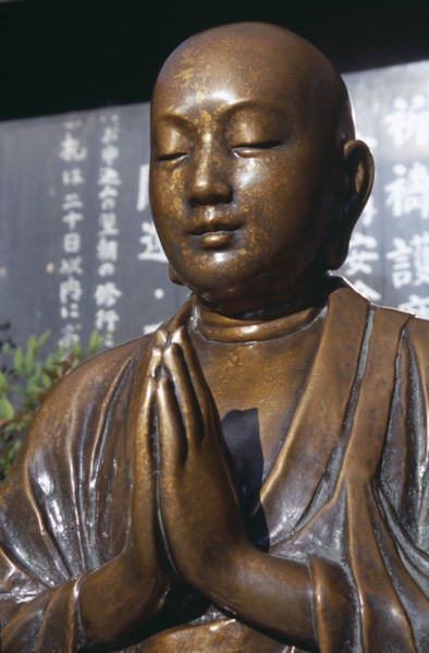 JAPAN, Honshu, Tokyo, Asakusa. Nadi Botokesan Buddha statue at Senso Ji Temple