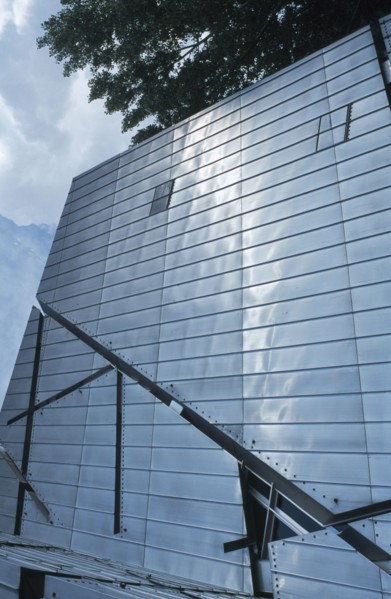 GERMANY, Berlin, Zinc clad facade of the Jewish Museum designed by Polish architect Daniel