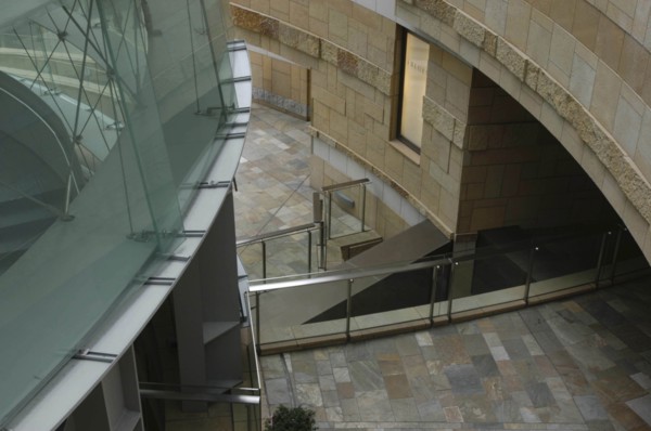 JAPAN, Honshu, Tokyo, "Roppongi Ark Hills Ark Towers, architectural detail in shoppong area"
