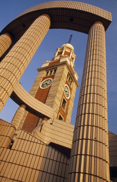CHINA, Hong Kong, Kowloon.  Former KCR Clock Tower built in 1921 as part of the original