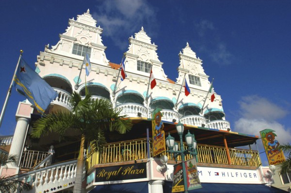 WEST INDIES, Dutch Antilles, Aruba, Oranjestad. Royal Plaza Mall in the downtown area