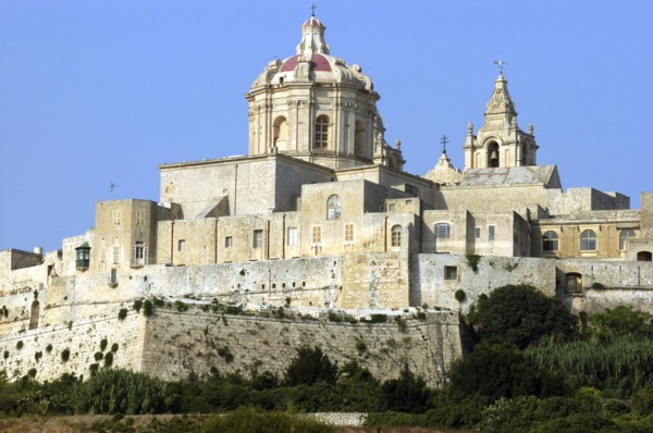 MALTA, Mdina, View of hilltop city