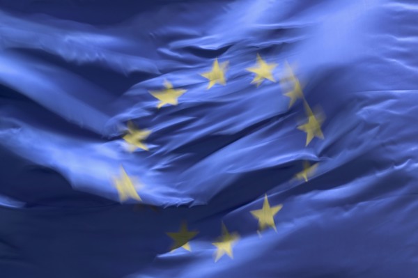 EUROPE, Flags, Close-up of the flag of the European Union.