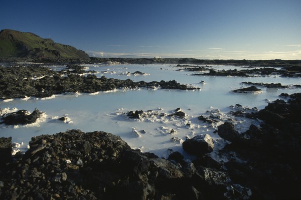 ICELAND, Gullbringu, Reykjanes Peninsula, Hot waters and mineral deposits of the Blue Lagoon at