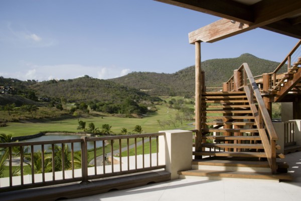 WEST INDIES, St Vincent & The Grenadines, Canouan, Trump International Golf Course from the