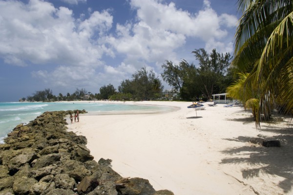 WEST INDIES, Barbados, Christ Church, Sea defences at Rockley Beach also known as Accra Beach after