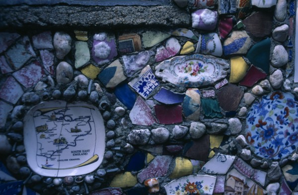 UNITED KINGDOM, Channel Islands, Guernsey, St Andrews. Les Vauxbelets. The Little Chapel. Detail of