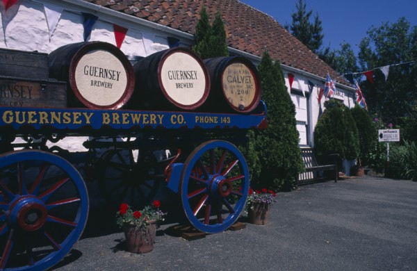 UNITED KINGDOM, Channel Islands, Guernsey, Forest Parish. German Occupation Museum. Brewery barrels